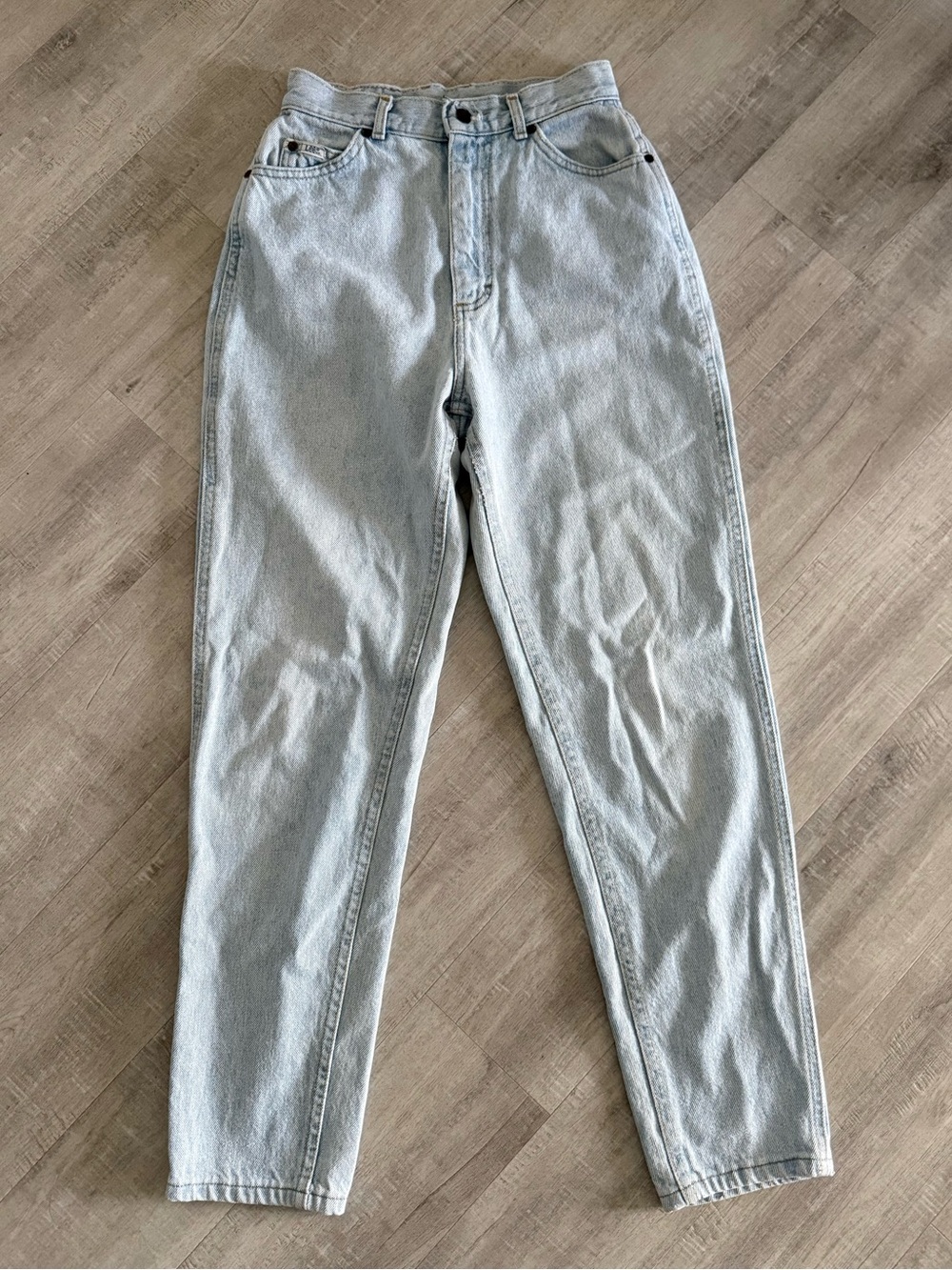Lee Vintage 90s High Rise Light Wash Straight Leg Mom Jeans, Womens 27